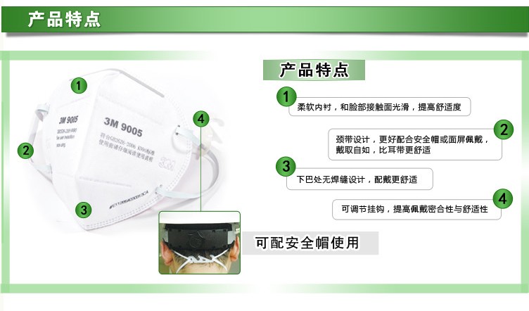 產(chǎn)品名稱(chēng)：3M 9005 頸帶式防護(hù)口罩( 頸帶式/ 標(biāo)準(zhǔn)號(hào)）